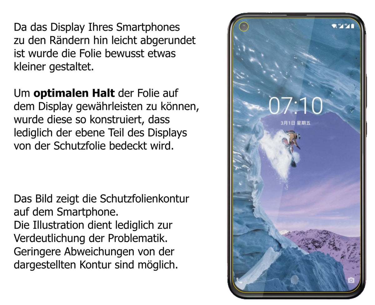 5x Schutzfolie klar für Nokia X71 Display-Schutzfolie