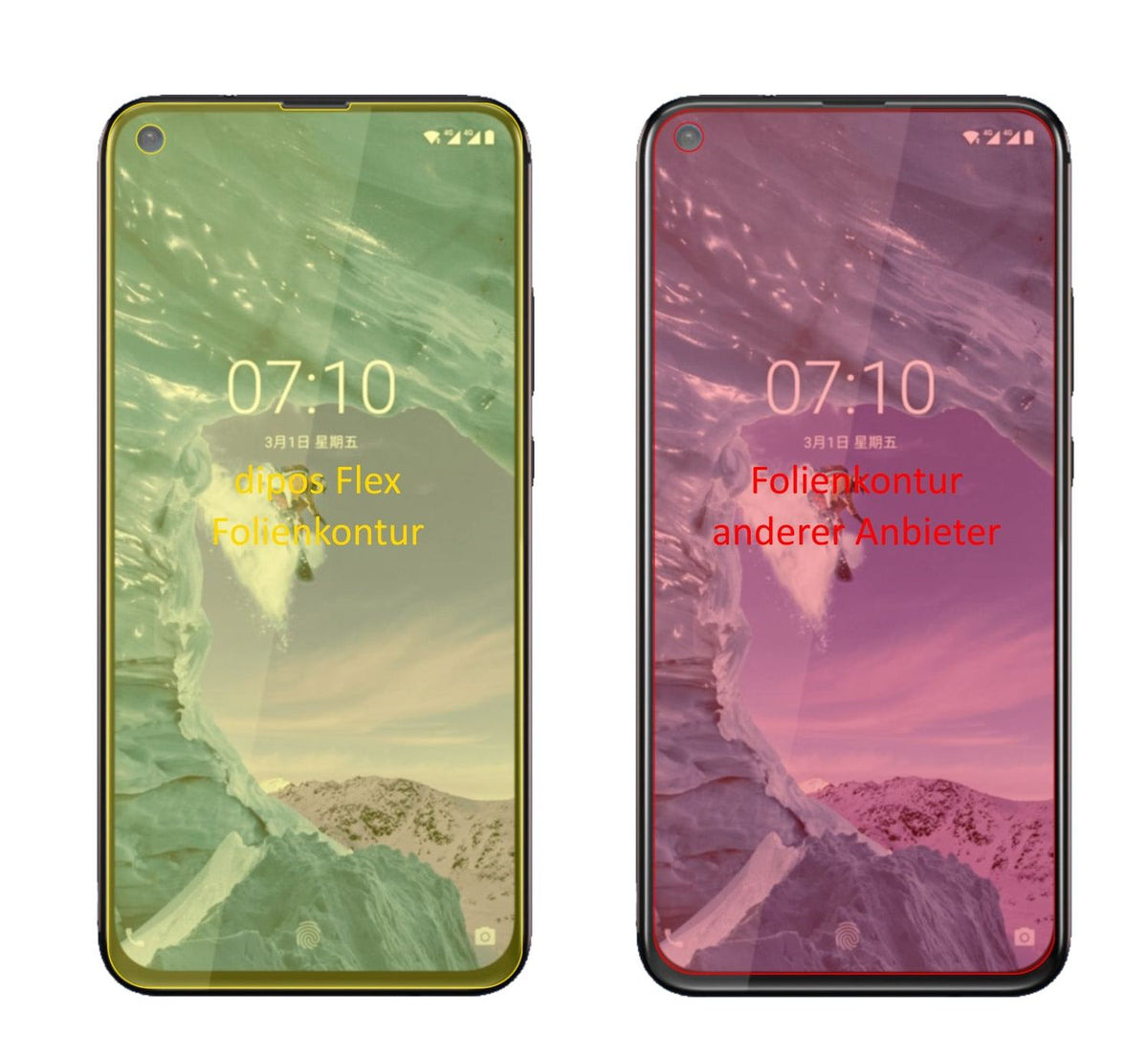 3x 3D Full Cover Schutzfolie für Nokia 8.1 Plus