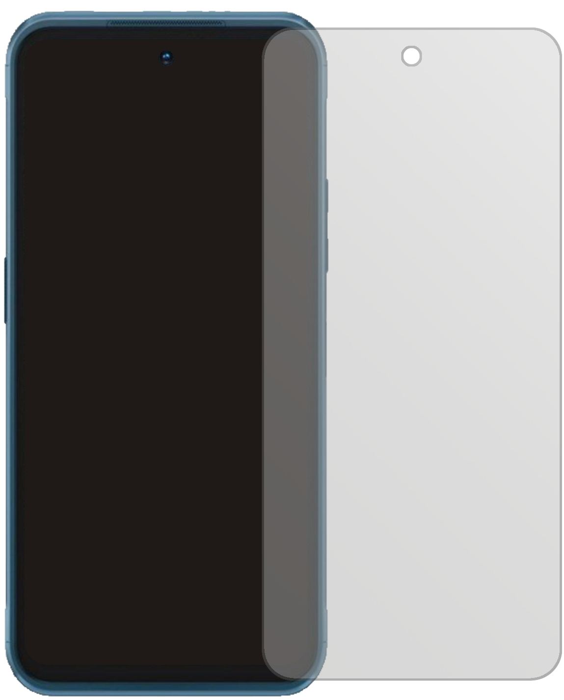NokiaXR20 mit aufgebrachter dipos Displayschutzfolie, die lästige Fingerabdrücke minimiert