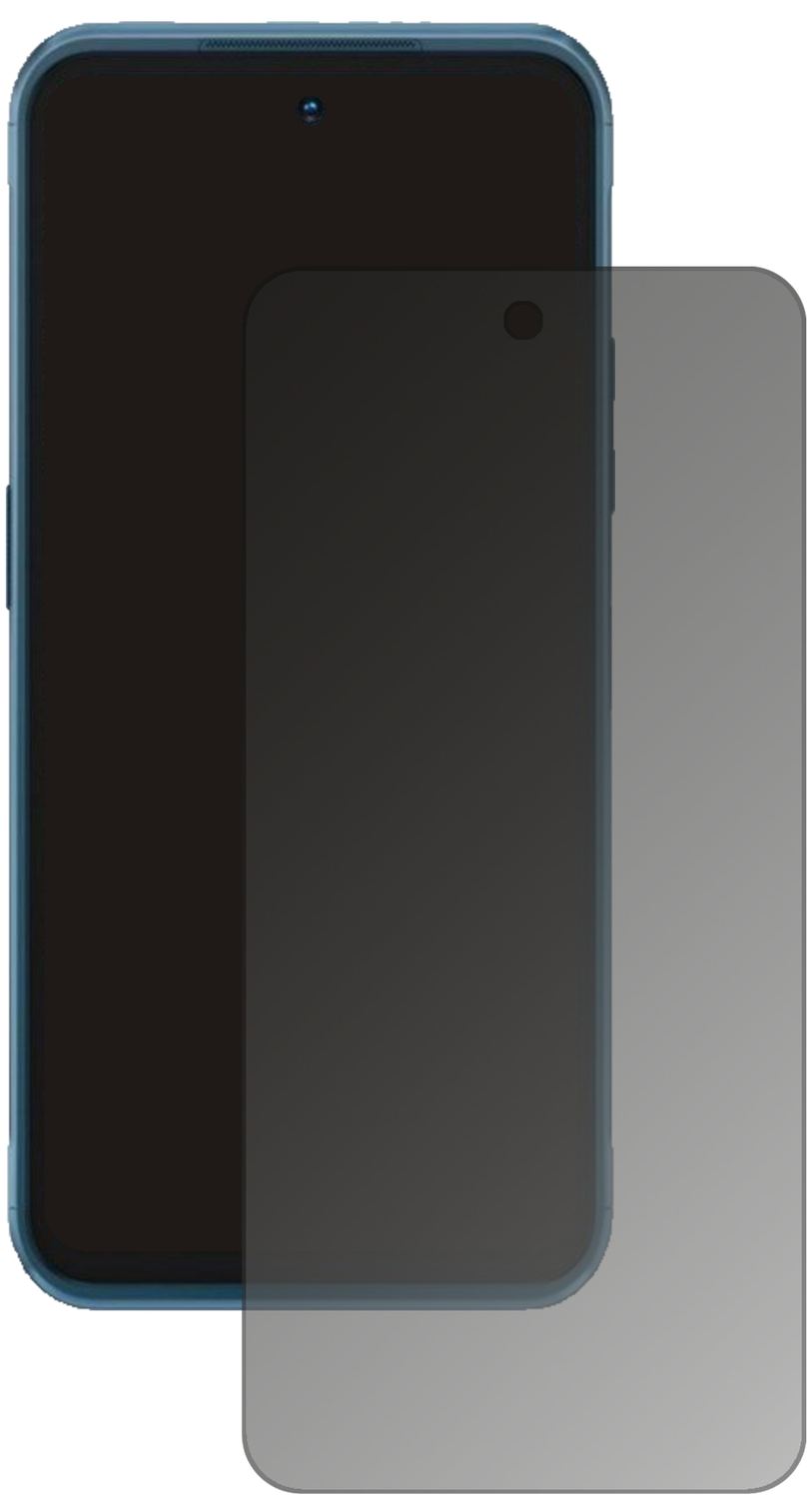 NokiaXR20 mit aufgebrachtem dipos Displayschutz, der seitliche Einblicke blockiert