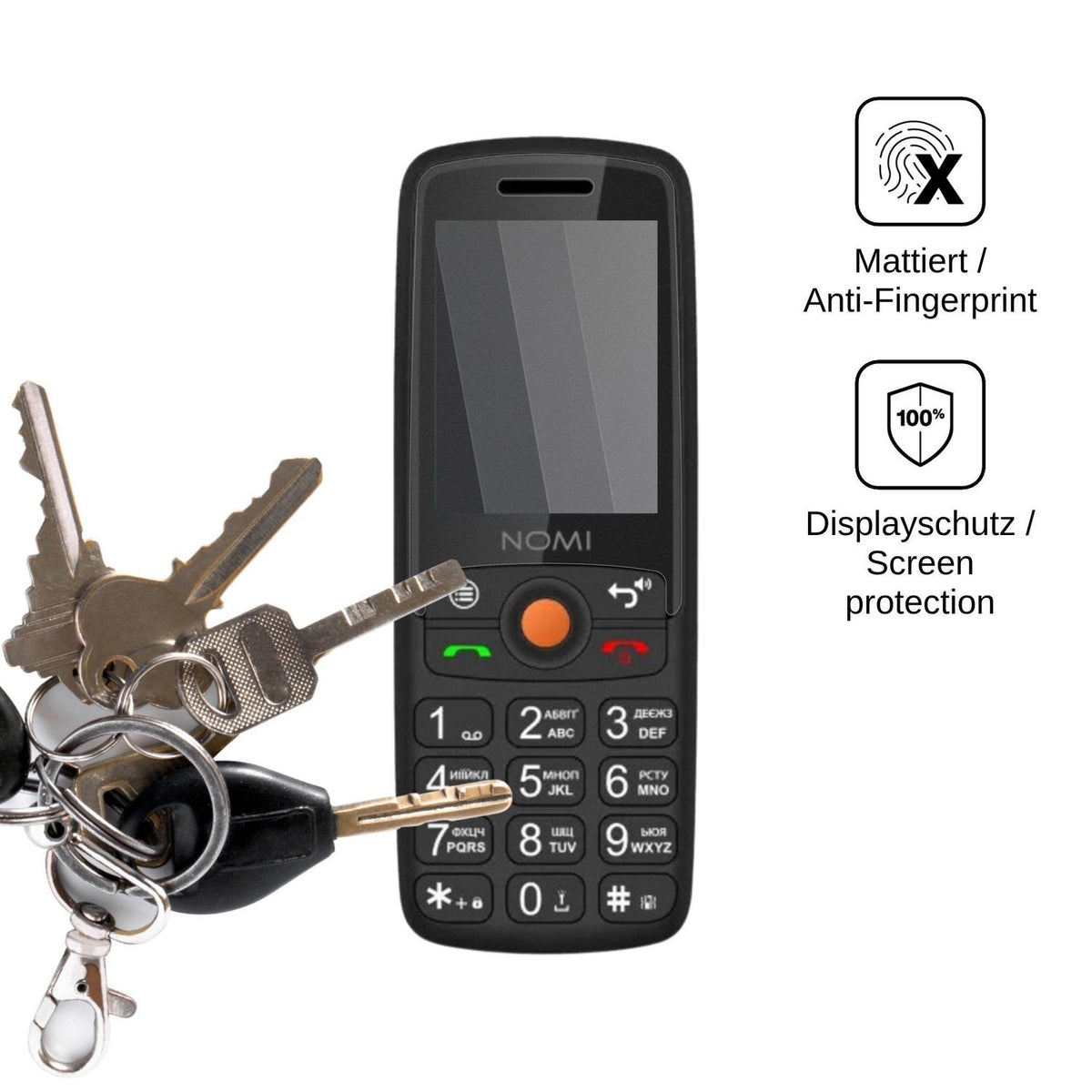 Blickschutzfolie für Nomi i2440 matt Schutzfolie Privacy