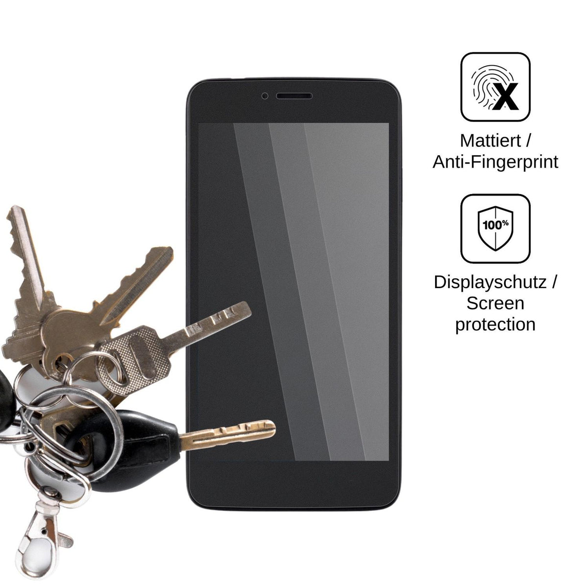 Blickschutzfolie für Nomi i505 Jet matt Schutzfolie Privacy