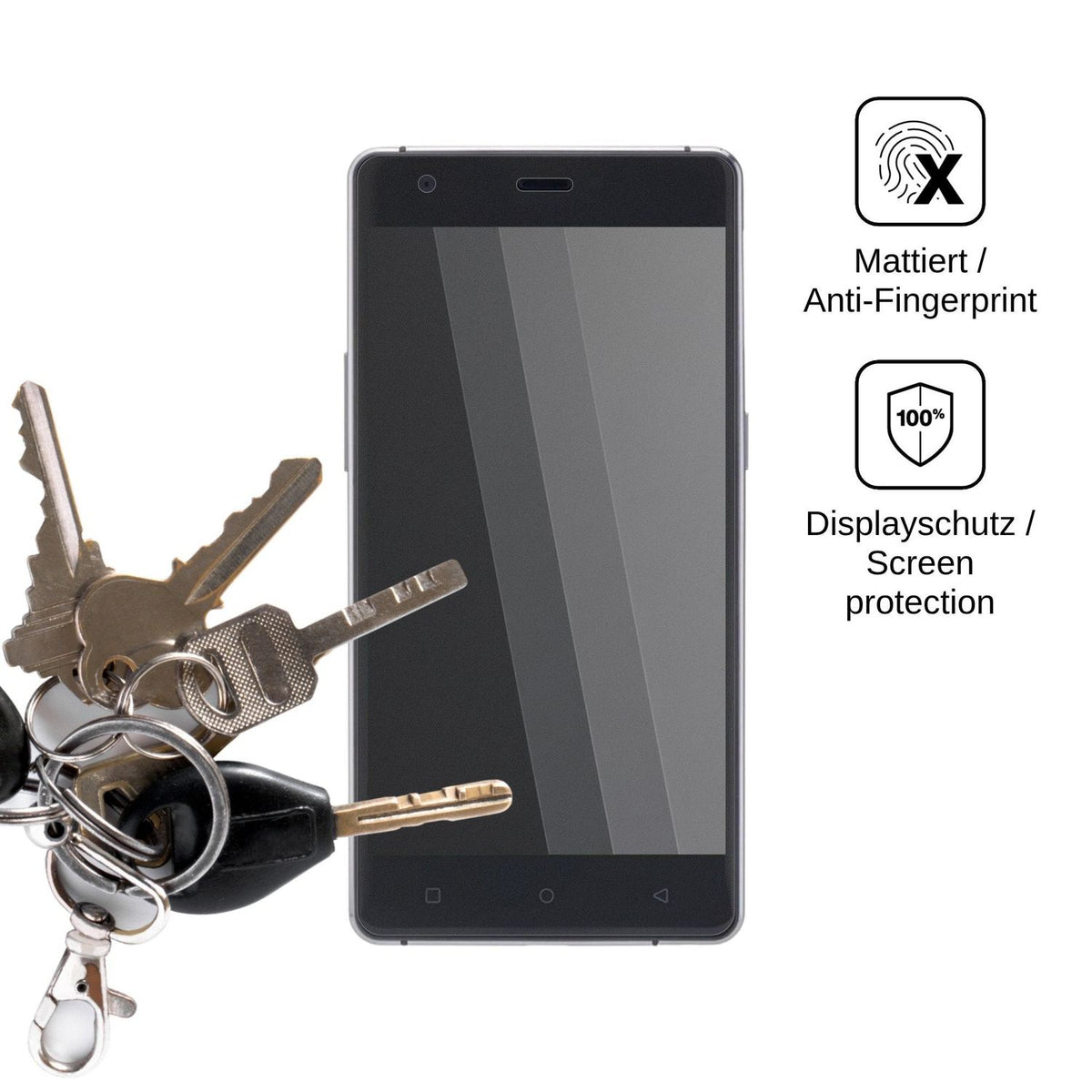Blickschutzfolie für Nomi i506 Shine matt Schutzfolie Privacy