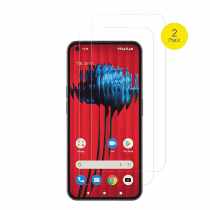 NothingPhone 1 mit aufgebrachter dipos Displayschutzfolie, glasklare Darstellung ohne Einschränkungen