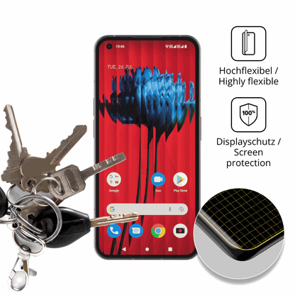 dipos Displayschutz für Nothing Phone 1, transparente Oberfläche, geringe Dicke und perfekte Passform