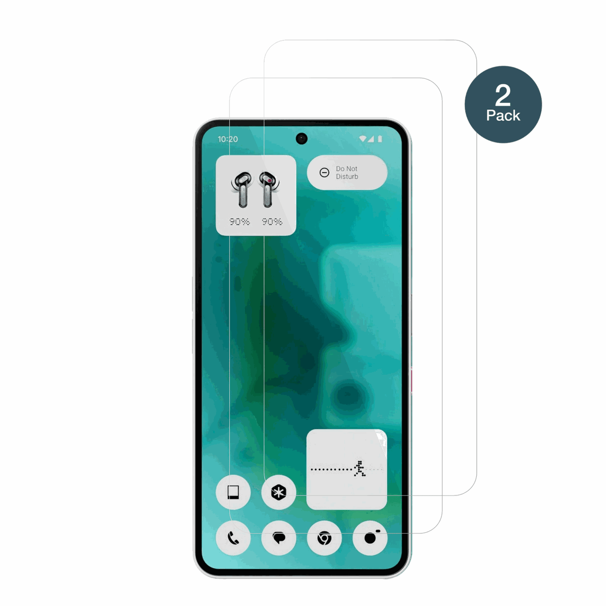 NothingPhone (3a) Community Edition mit aufgebrachter dipos Flex Schutzfolie, glasklare Darstellung ohne Einschränkungen