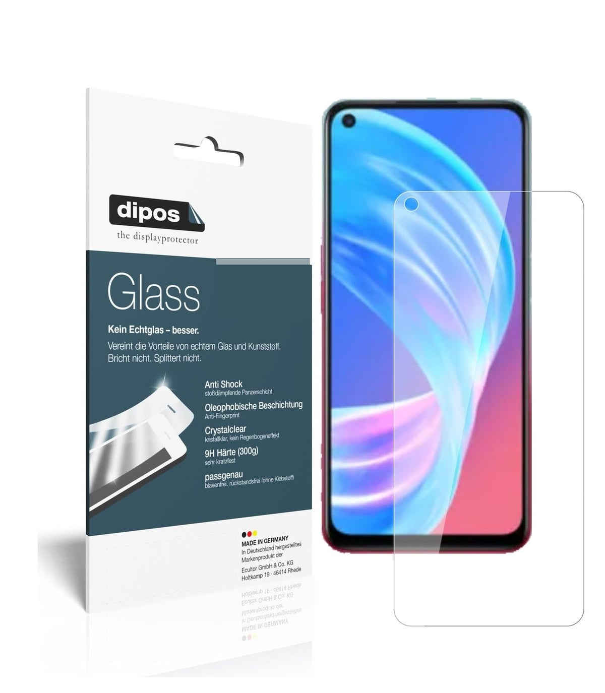 1x 9H Schutzfolie für Oppo A72 5G Panzerfolie