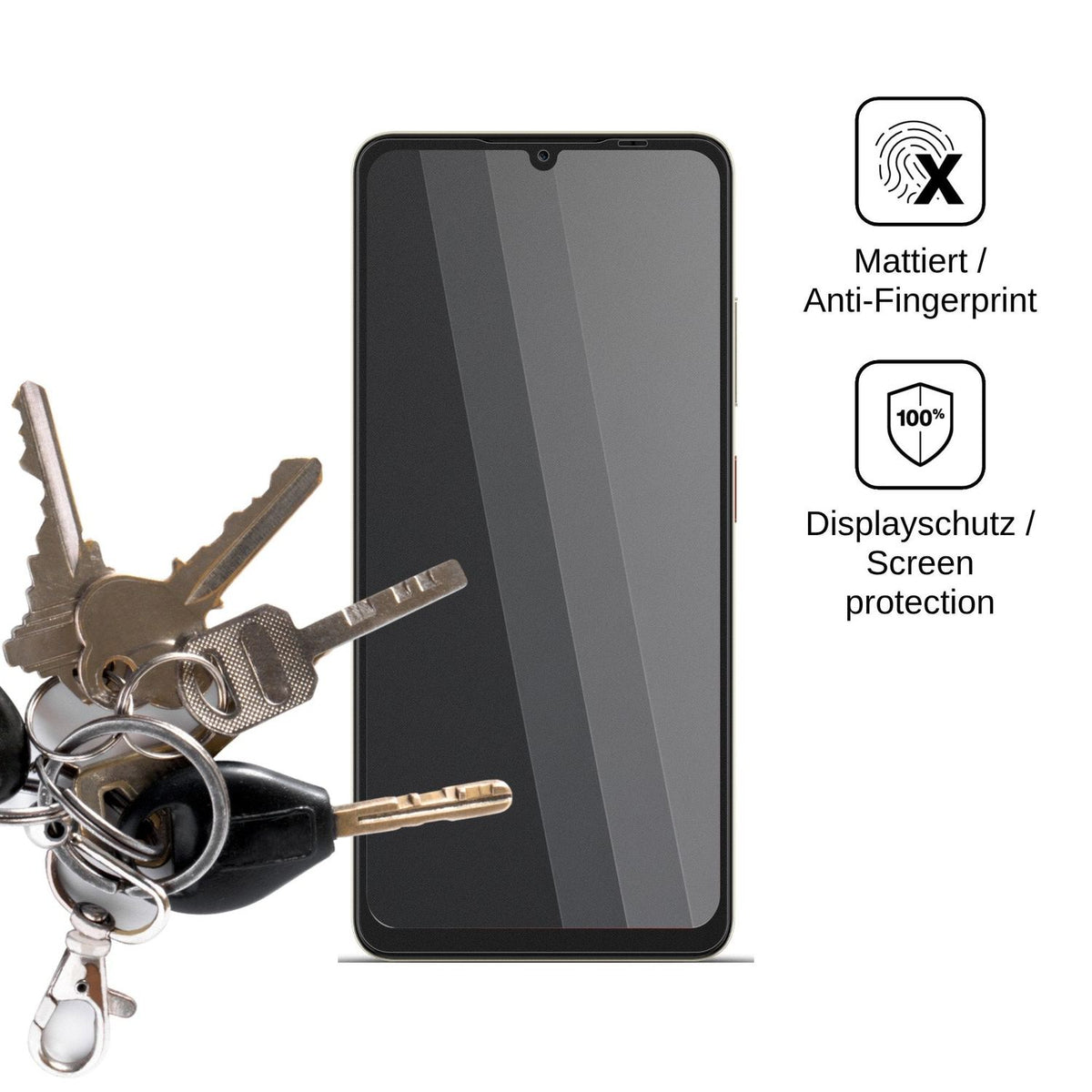 Blickschutzfolie für Nubia A76 4G matt Schutzfolie Privacy