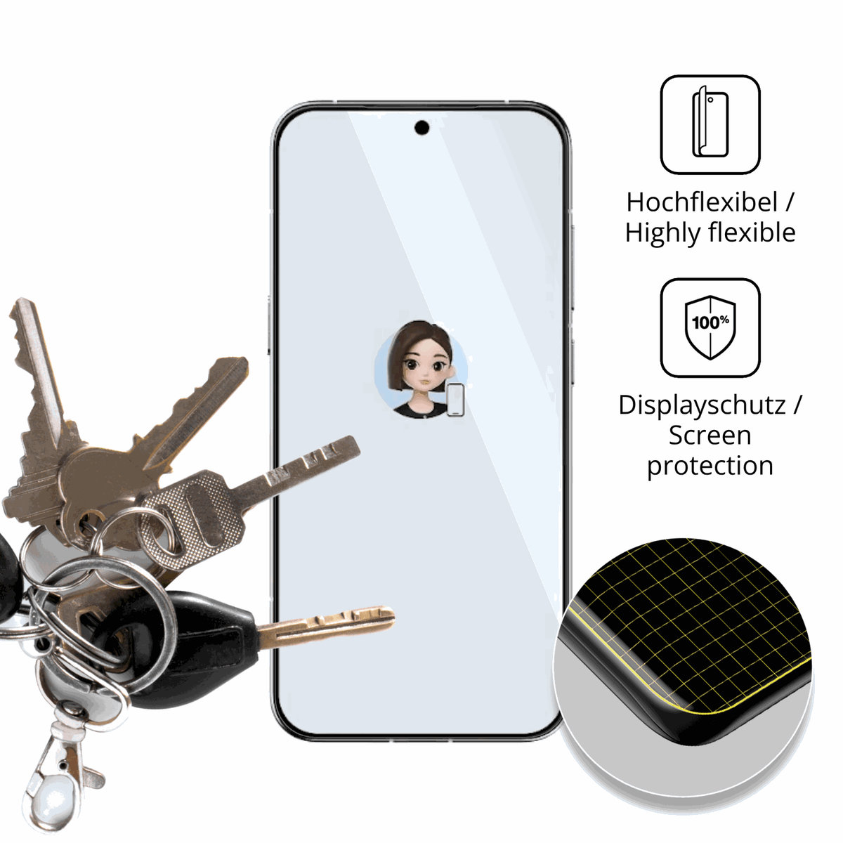 dipos Displayschutz für Nubia M153, transparente Oberfläche, geringe Dicke und perfekte Passform