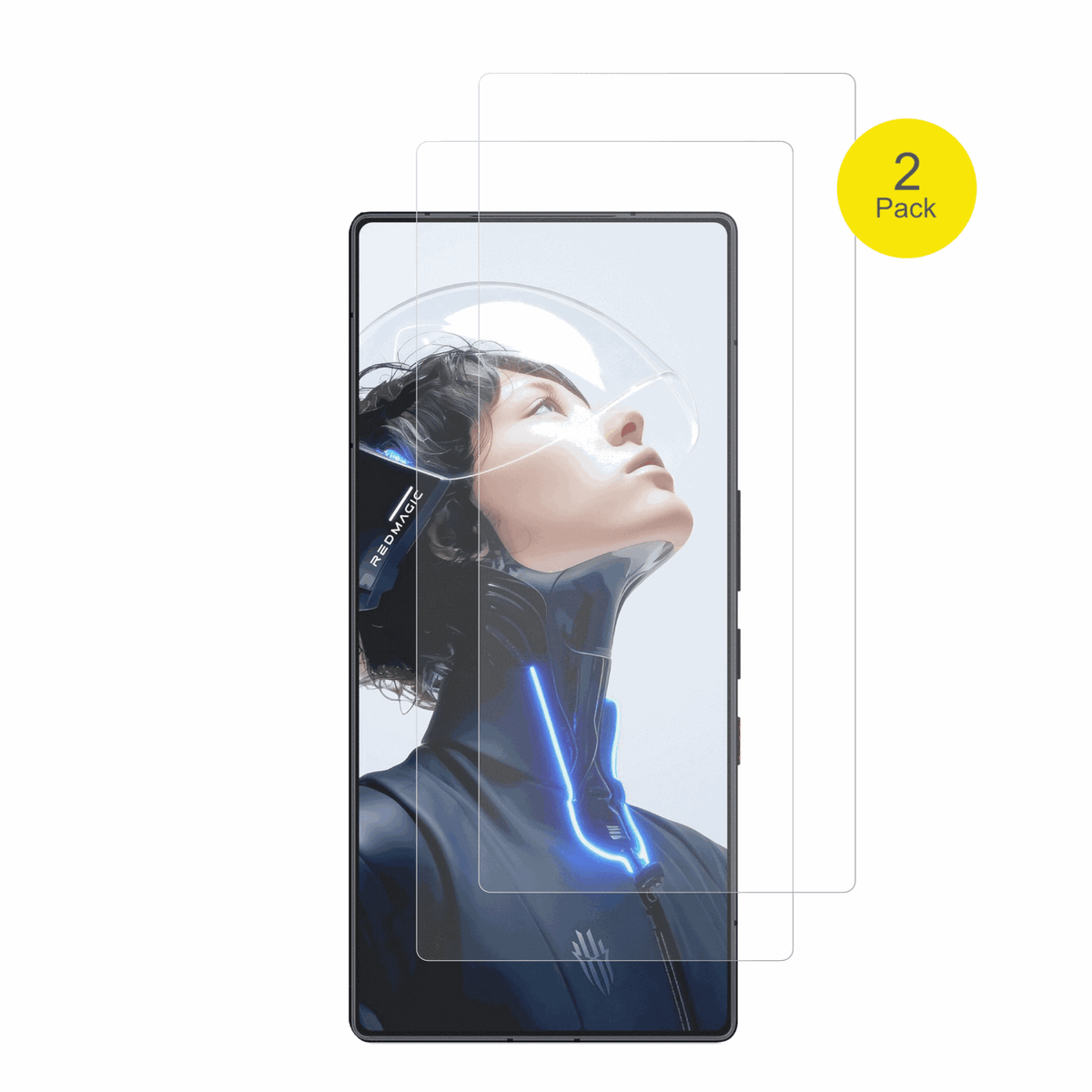 nubiared magic 11 pro mit aufgebrachter dipos Flex Schutzfolie, glasklare Darstellung ohne Einschränkungen