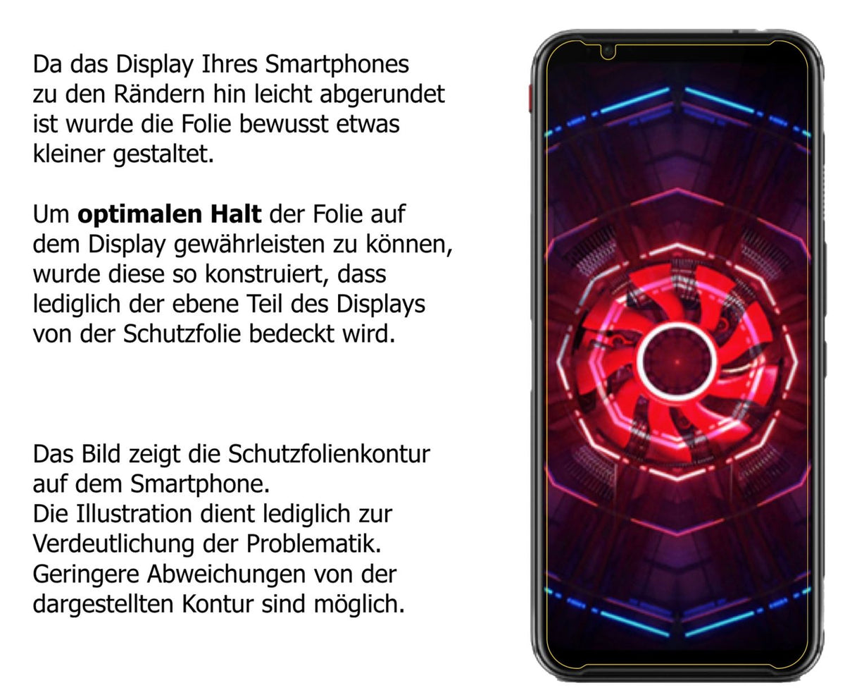 Dünne und klare Folie passend zugeschnitten für nubia Red Magic 3s