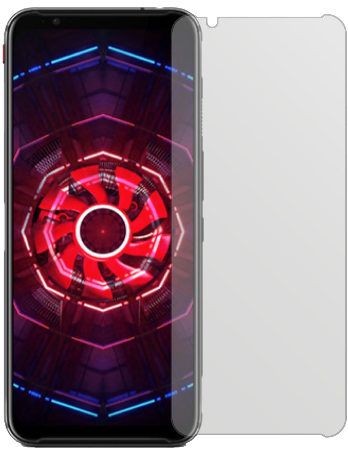 ZTEnubia Red Magic 3S mit aufgebrachter dipos Displayschutzfolie, die lästige Fingerabdrücke minimiert