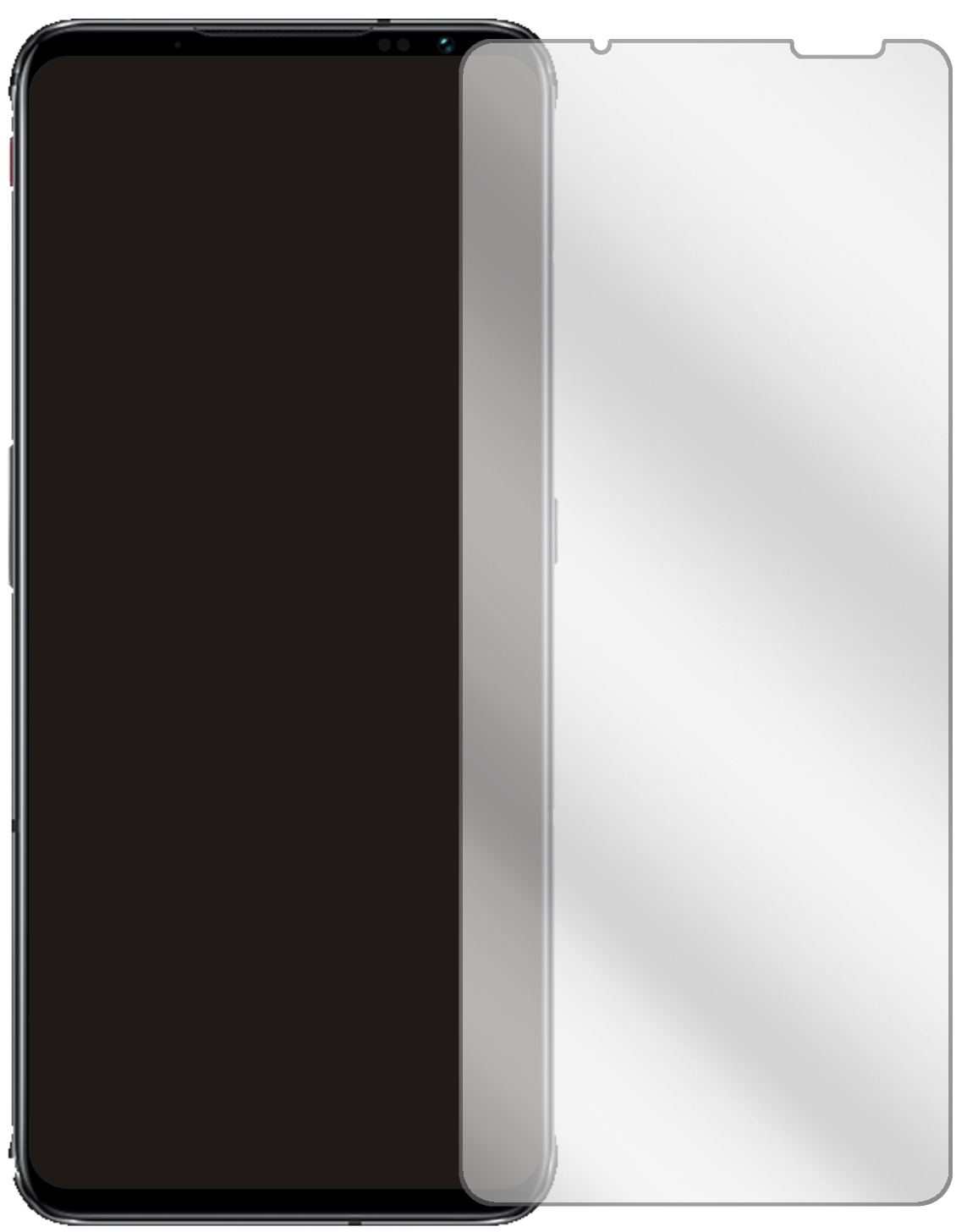 nubiaRed Magic 6 mit aufgebrachter dipos Displayschutzfolie, glasklare Darstellung ohne Einschränkungen