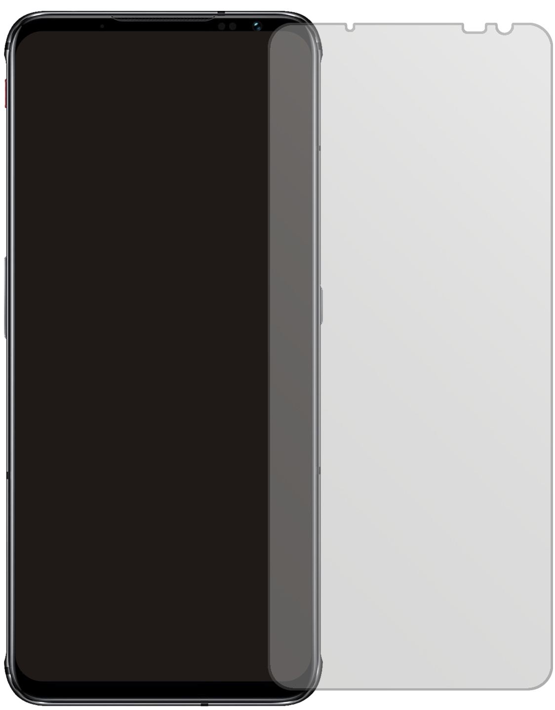 nubiaRed Magic 6S Pro mit aufgebrachter dipos Displayschutzfolie, die lästige Fingerabdrücke minimiert