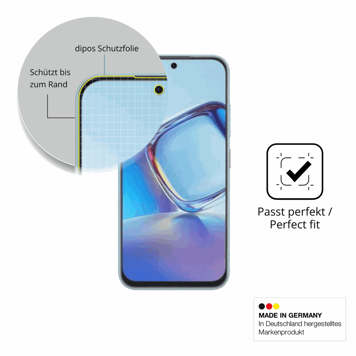 Besonders flexibler Displayschutz mit Anti-Shock-Schicht im Materialmix