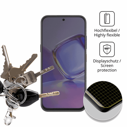 dipos Displayschutz für Nubia V80 Pro, mit Blickschutzfilter und perfekter Passform auch für die Rundungen