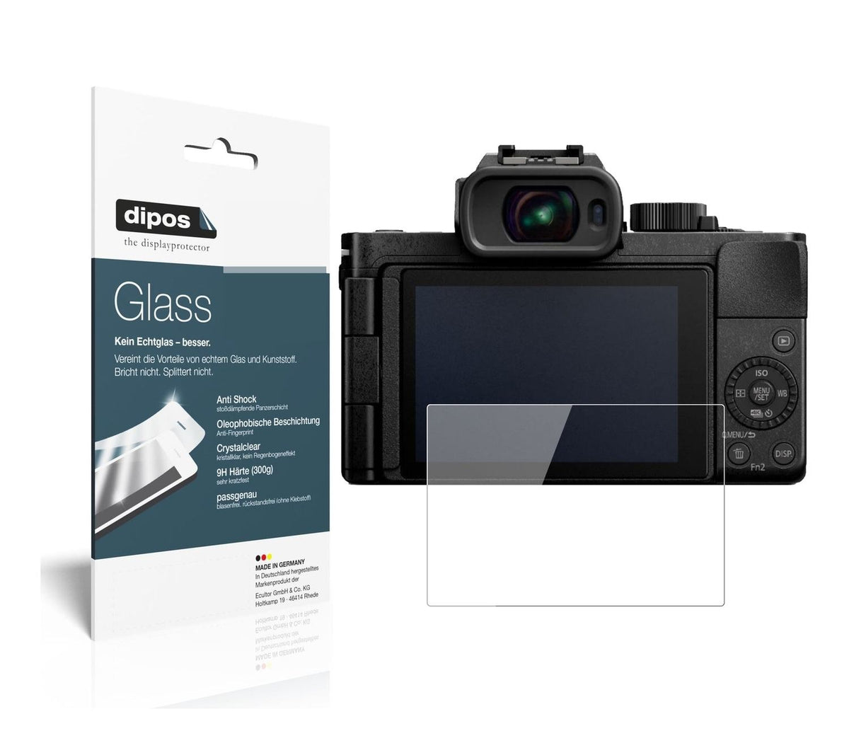 1x 9H Schutzfolie für Panasonic Lumix DC-G100 Panzerfolie