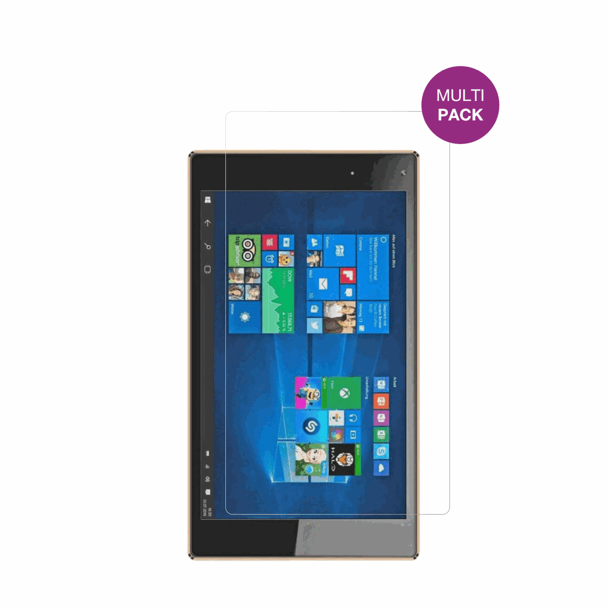 OdysCosmo Windows X9 mit aufgebrachter dipos Displayschutzfolie, glasklare Darstellung ohne Einschränkungen