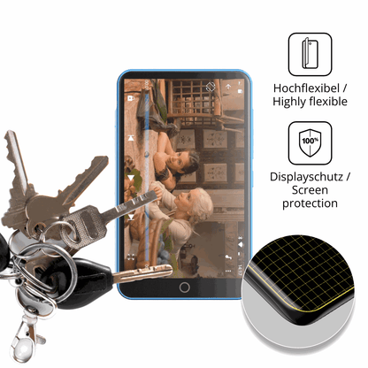 dipos Displayschutz für Oilsky M303 Pro, transparente Oberfläche, perfekte Passform auch für die Rundungen