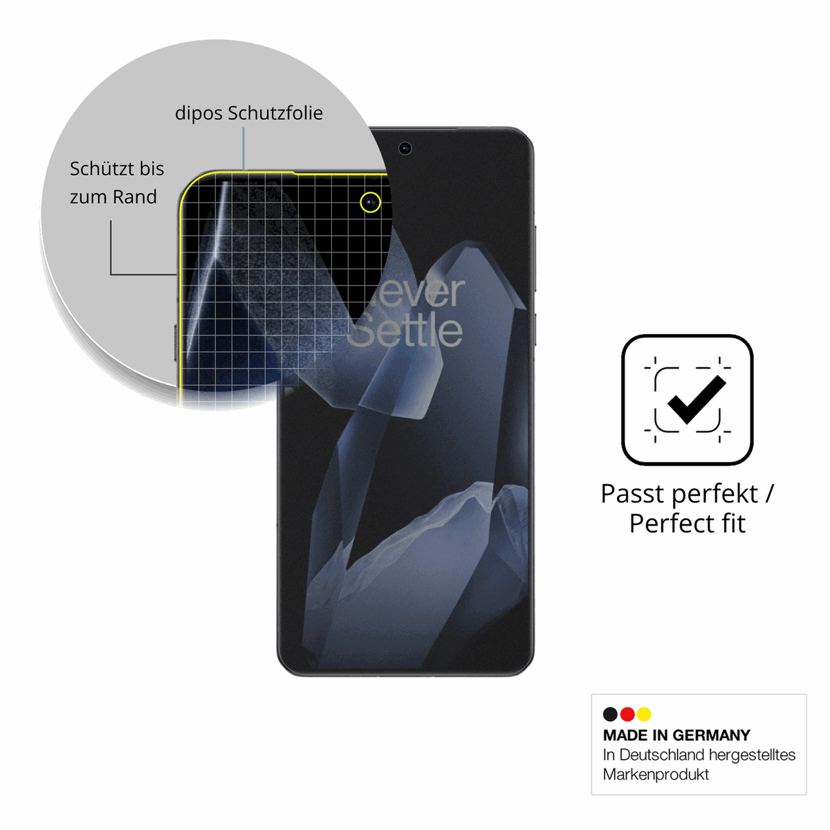 Schutz gegen Kratzer auf dem OnePlus 13 Case Friendly Glas durch Schlüssel, Stöße gegen die Tischkante oder Stürze