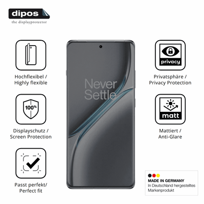 Flexible TPU-Folie passend zugeschnitten für oneplus15r, mit Privatsphäre-Schutz durch Sichtschutz-Folie