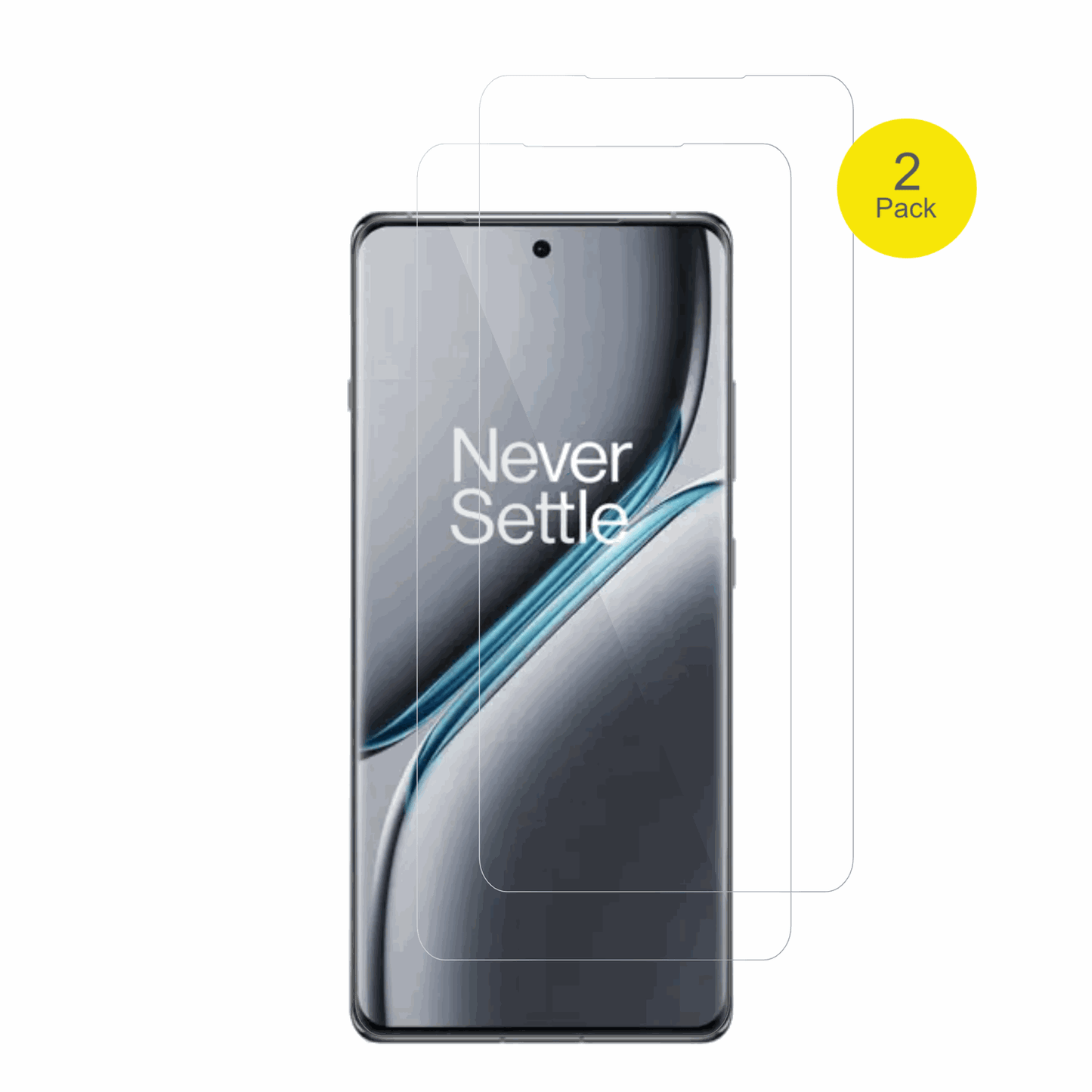 oneplus15r mit aufgebrachter dipos Displayschutzfolie, glasklare Darstellung ohne Einschränkungen