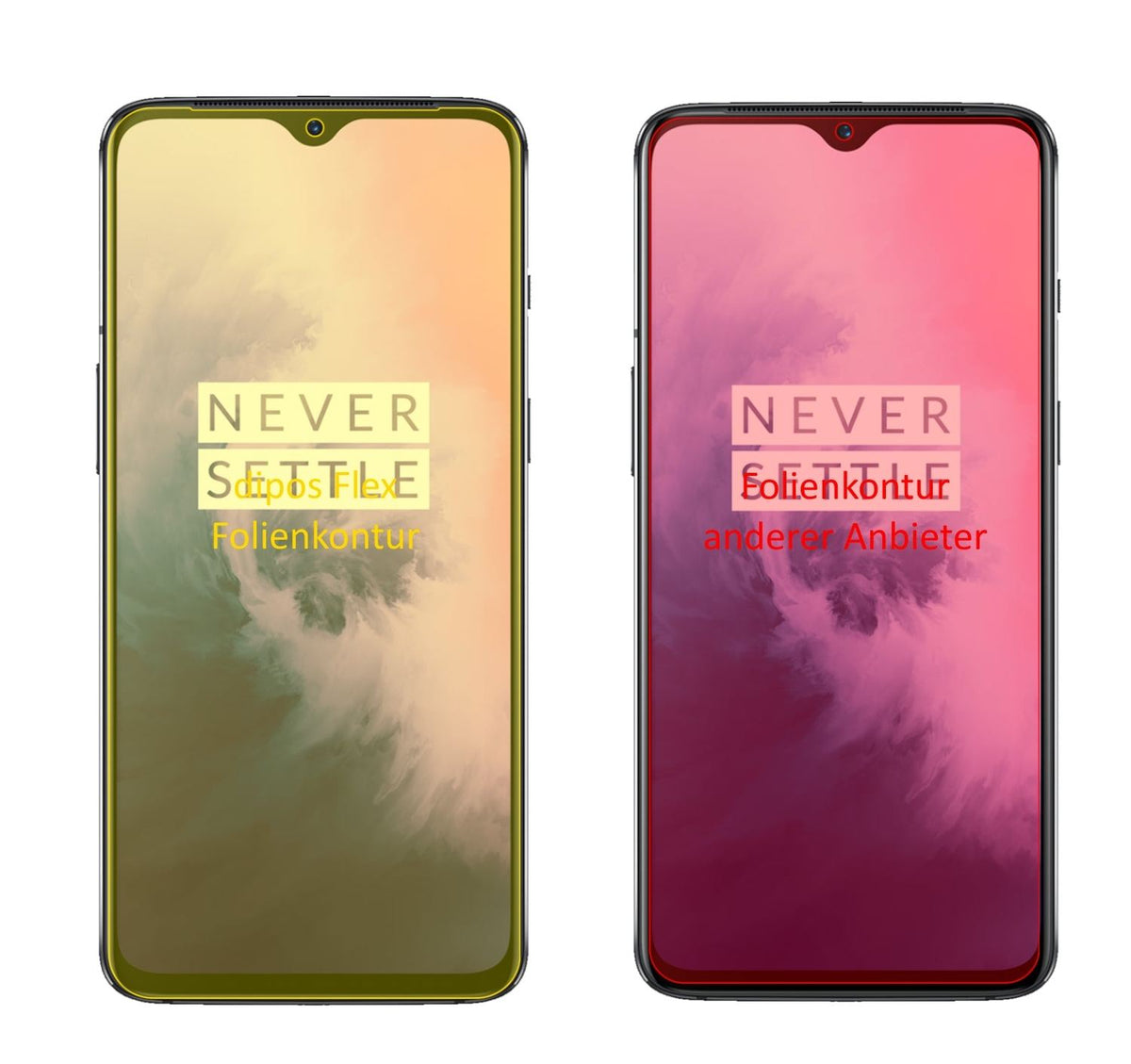 3x 3D Full Cover Schutzfolie für OnePlus 7