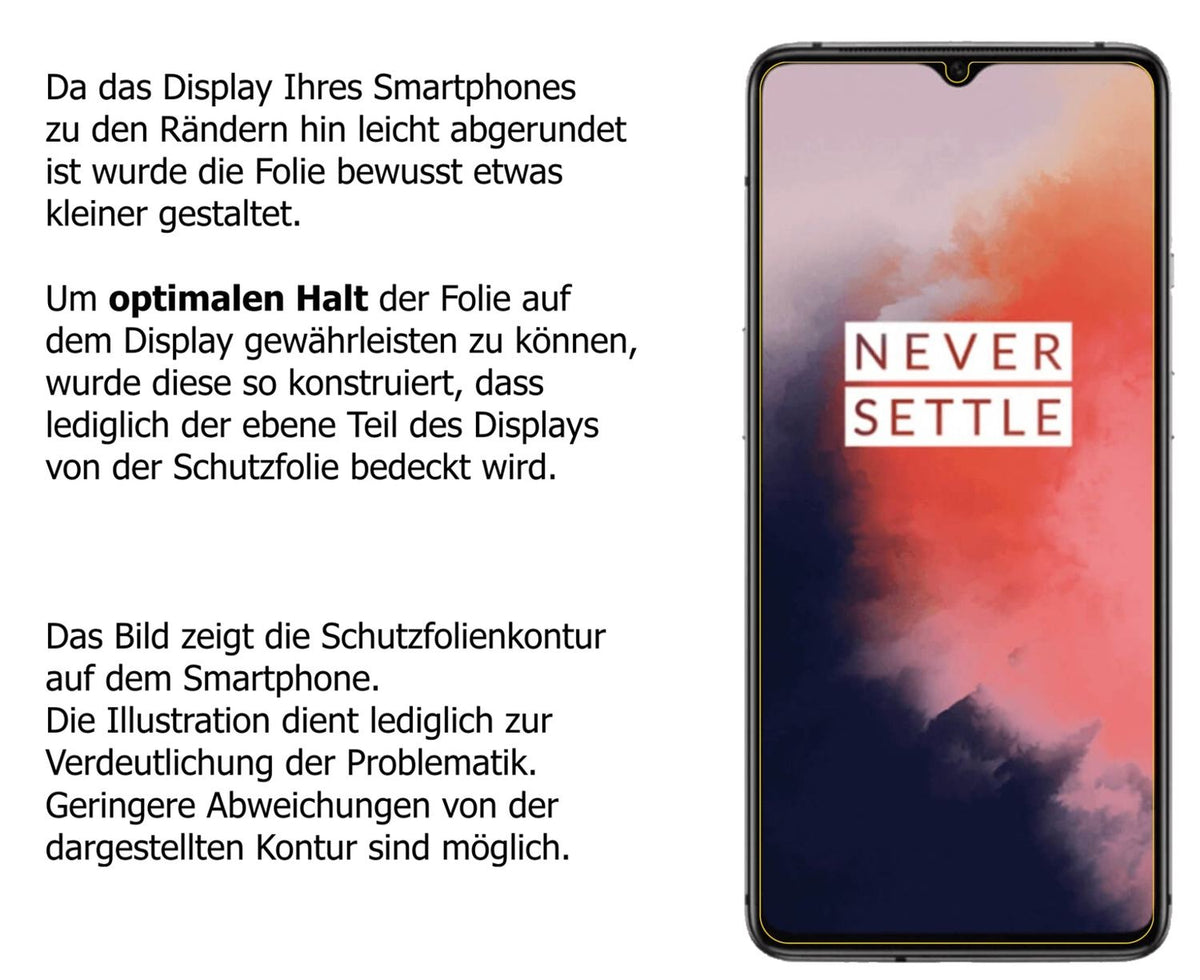 Privatsphäre-Schutz durch Sichtschutz-Folie passend zugeschnitten für OnePlus 7T