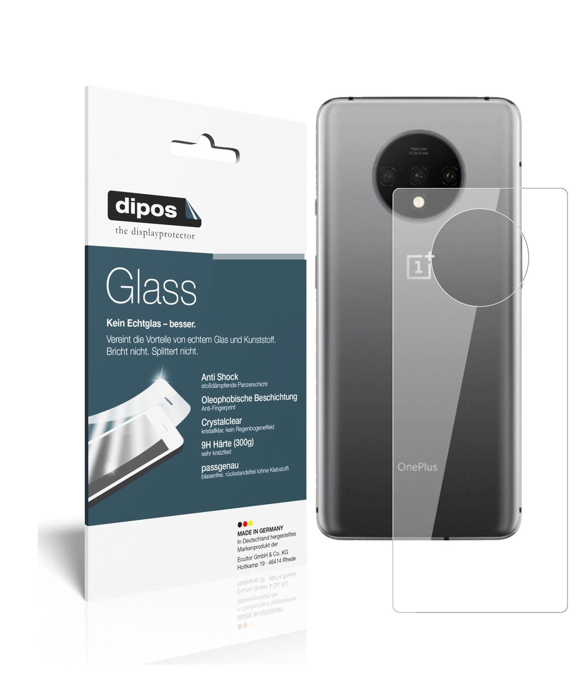 Perfekte Passform und ultimative Qualität: Unser 9H Panzerglas bietet Schutz für OnePlus-7T Rückseite