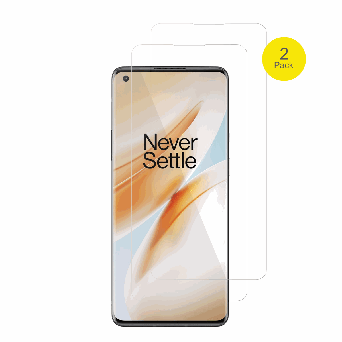 oneplus8 pro case friendly mit aufgebrachter dipos Displayschutzfolie, glasklare Darstellung ohne Einschränkungen