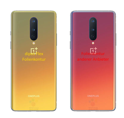 3x 3D Full Cover Schutzfolie für OnePlus 8 Rückseite