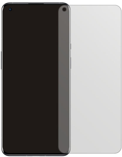 OnePlus9 5G mit aufgebrachter dipos Displayschutzfolie, die lästige Fingerabdrücke minimiert