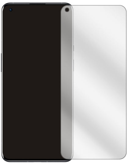 OnePlus9R mit aufgebrachter dipos Displayschutzfolie, glasklare Darstellung ohne Einschränkungen