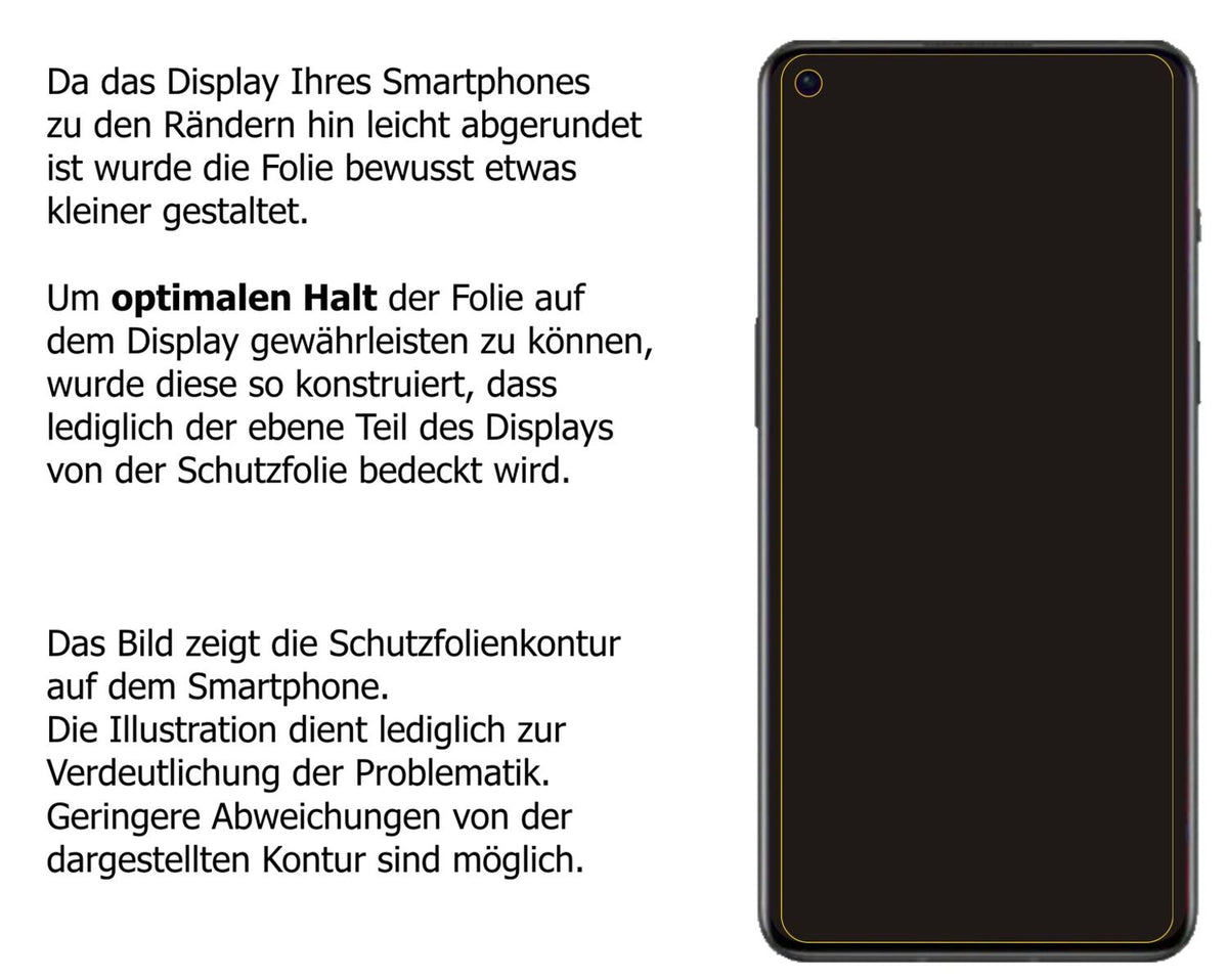 Dünne und klare Folie passend zugeschnitten für OnePlus 9RT