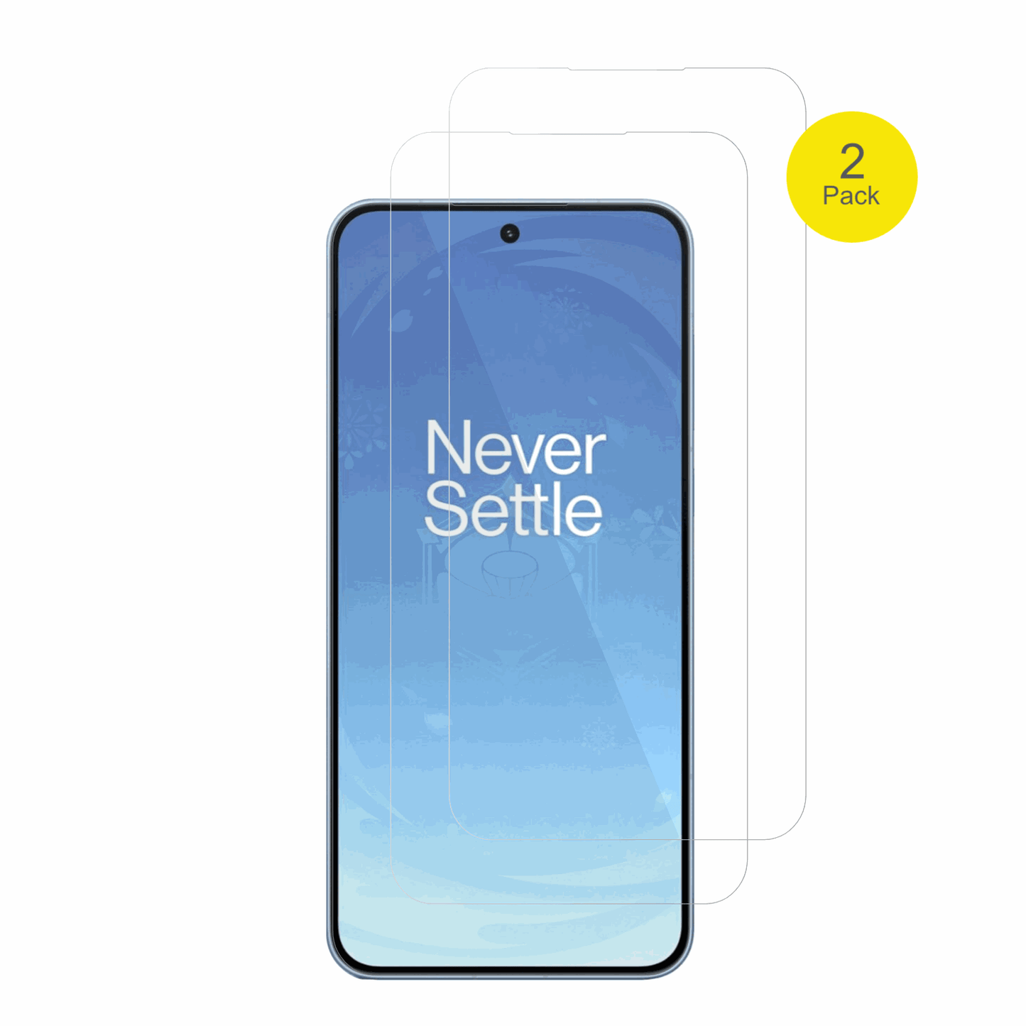 OnePlusAce 6T mit aufgebrachter dipos Displayschutzfolie, glasklare Darstellung ohne Einschränkungen