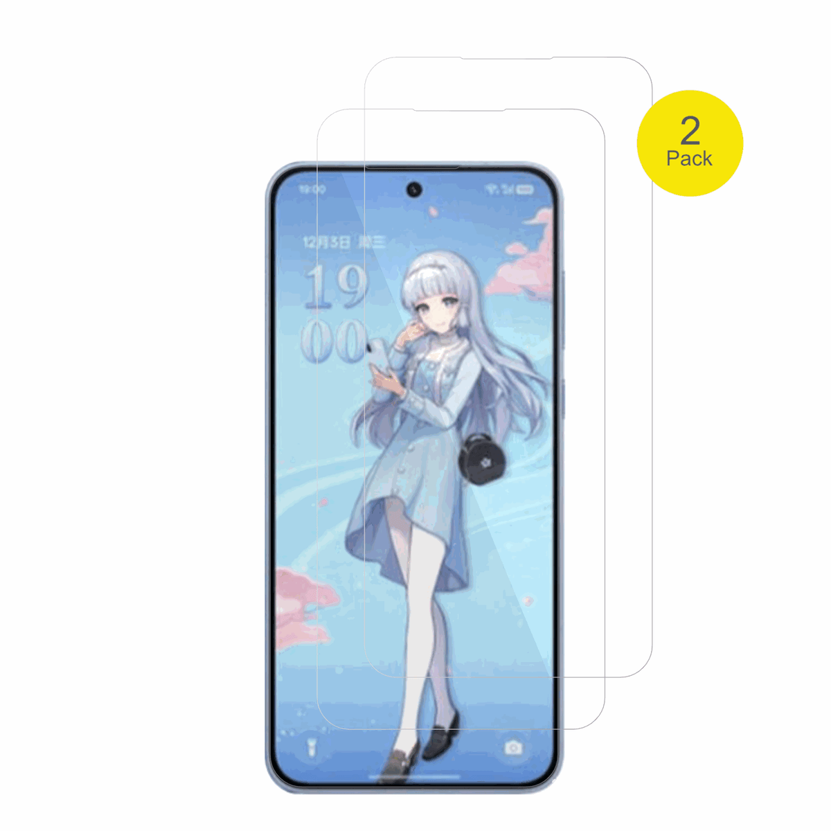 OnePlusAce 6T Genshin Impact mit aufgebrachter dipos Displayschutzfolie, glasklare Darstellung ohne Einschränkungen