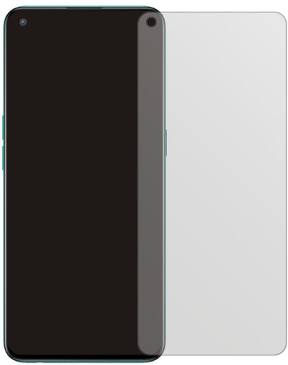OnePlusNord 2 CE mit aufgebrachter dipos Displayschutzfolie, die lästige Fingerabdrücke minimiert