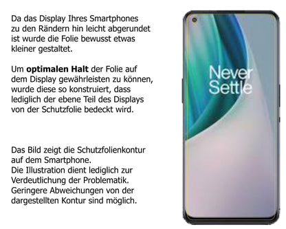 Dünne und klare Folie passend zugeschnitten für OnePlus Nord N100