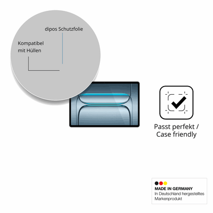 Schutzfolie mit optimaler Passform, zur Verwendung mit Hüllen geeignet