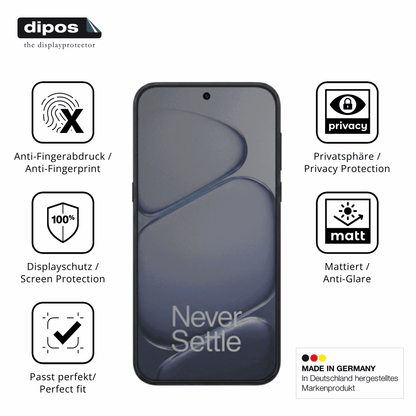 Privatsphäre-Schutz durch Sichtschutz-Folie passend zugeschnitten für OnePlus Turbo 6
