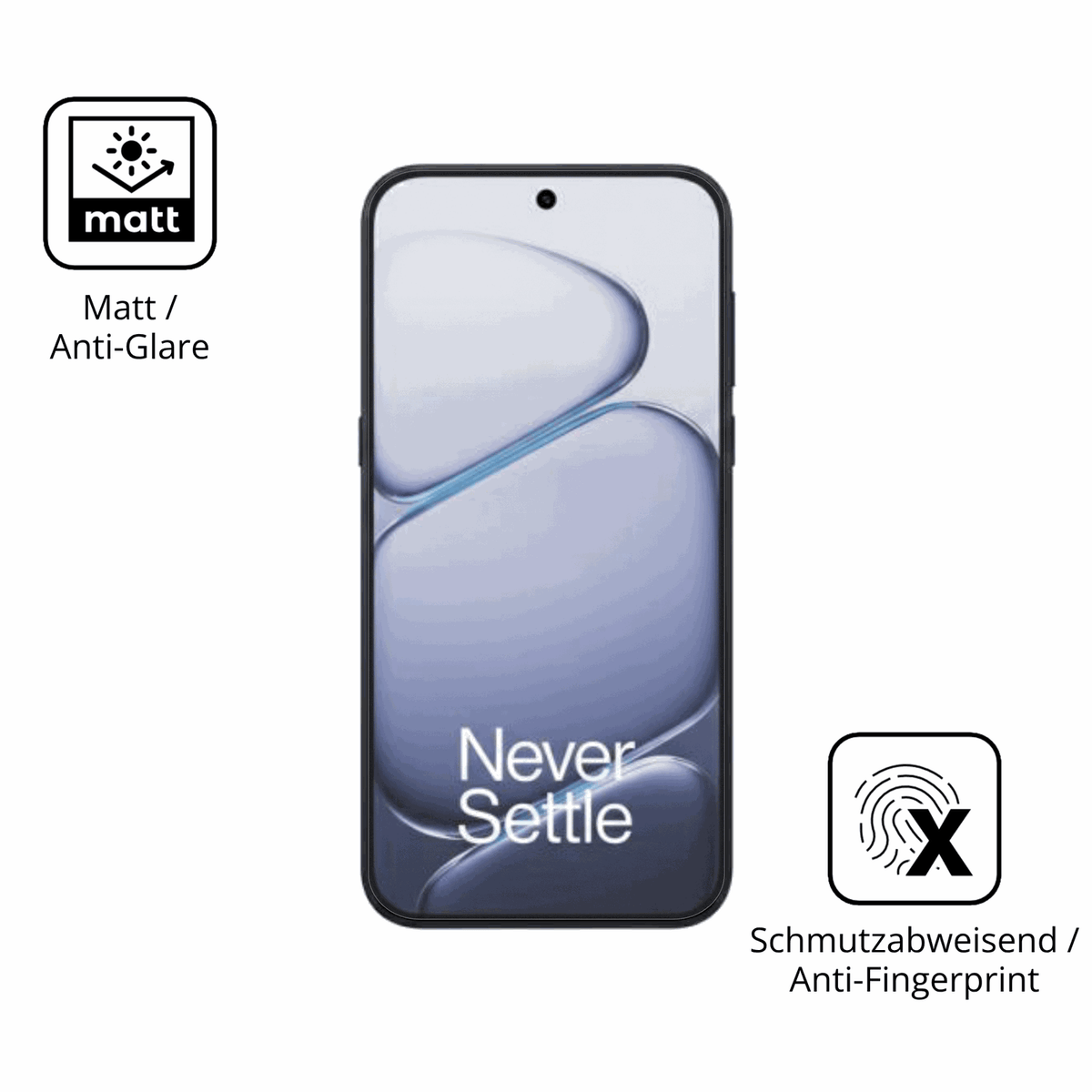 9H Hartbeschichtete, flexible Folie passend zugeschnitten für OnePlus Turbo 6V