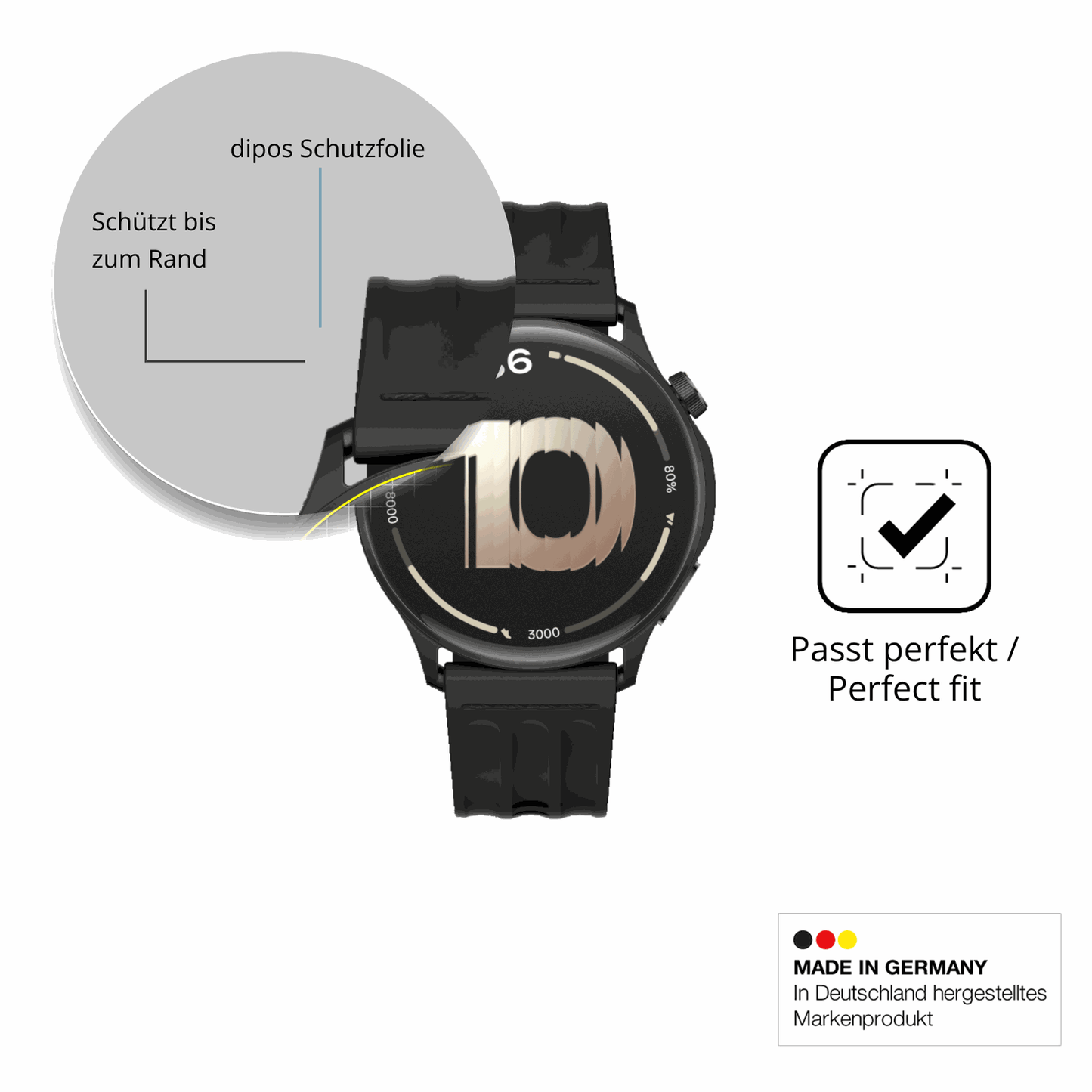 Besonders flexibler Displayschutz mit Anti-Shock-Schicht im Materialmix