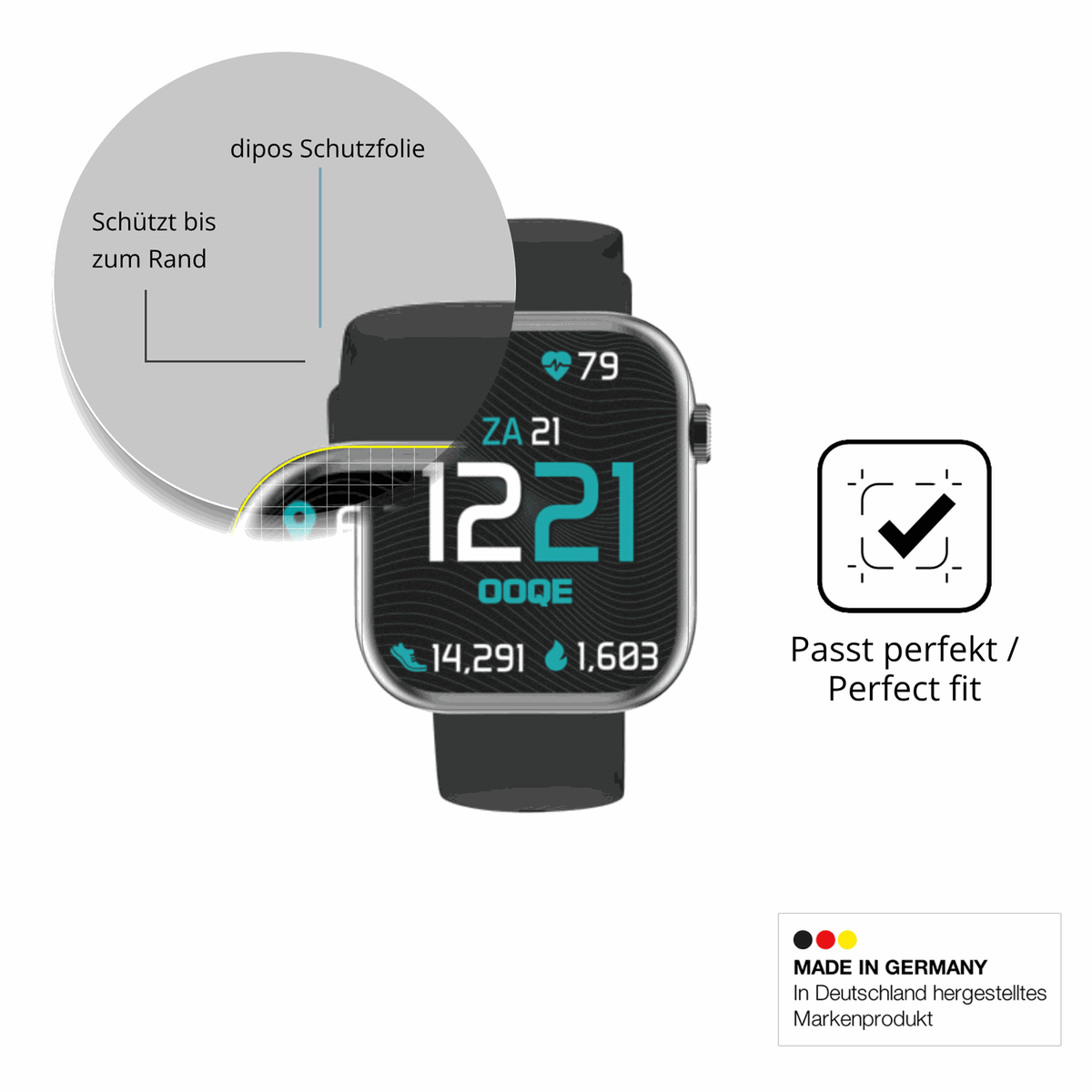 Besonders flexibler Displayschutz mit Anti-Shock-Schicht im Materialmix