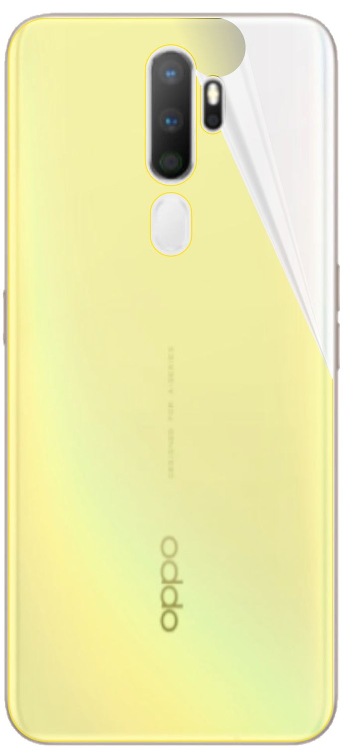 dipos Displayschutz für Oppo A9 (2020) Rückseite, transparente Oberfläche, geringe Dicke und perfekte Passform