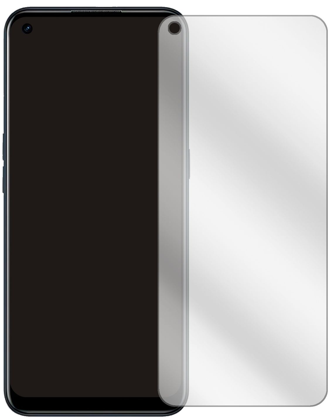 OppoA11s mit aufgebrachter dipos Displayschutzfolie, glasklare Darstellung ohne Einschränkungen