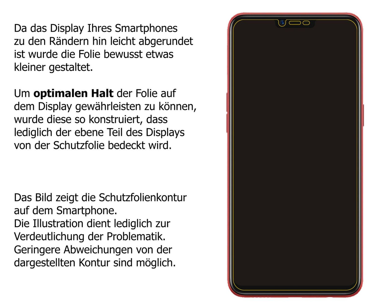 1x 9H Schutzfolie für OPPO A3S Panzerfolie