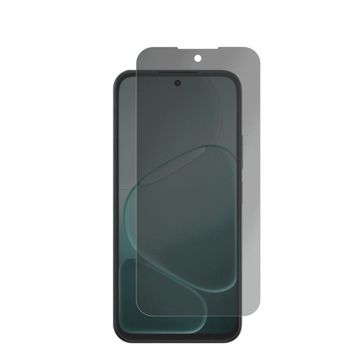 OppoA6c mit aufgebrachter dipos Flex Schutzfolie, die seitliche Einblicke blockiert