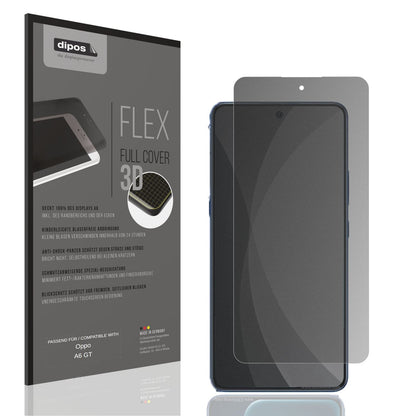 Blickschutzfolie von dipos passend für Oppo A6 GT, 100% Displayabdeckung und blasenfreie Montage
