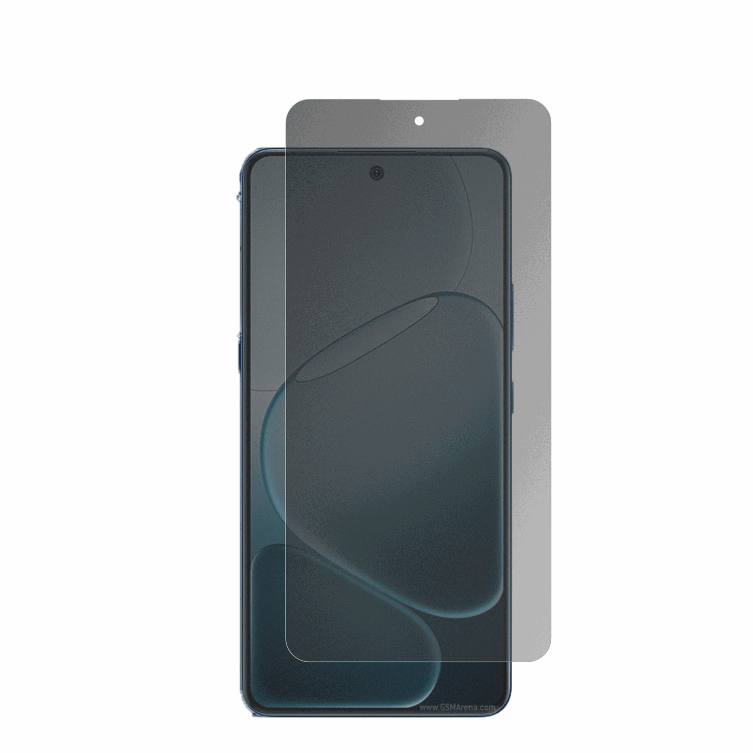 OppoA6 Max mit aufgebrachter dipos Flex Schutzfolie, die seitliche Einblicke blockiert
