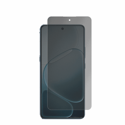 OppoA6 Max mit aufgebrachter dipos Flex Schutzfolie, die seitliche Einblicke blockiert